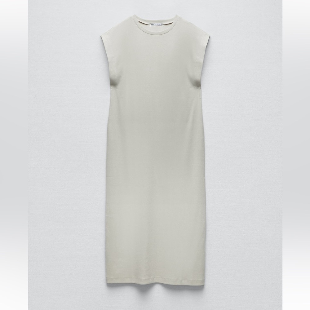 Zara Ribbed Midi Dress - Size S